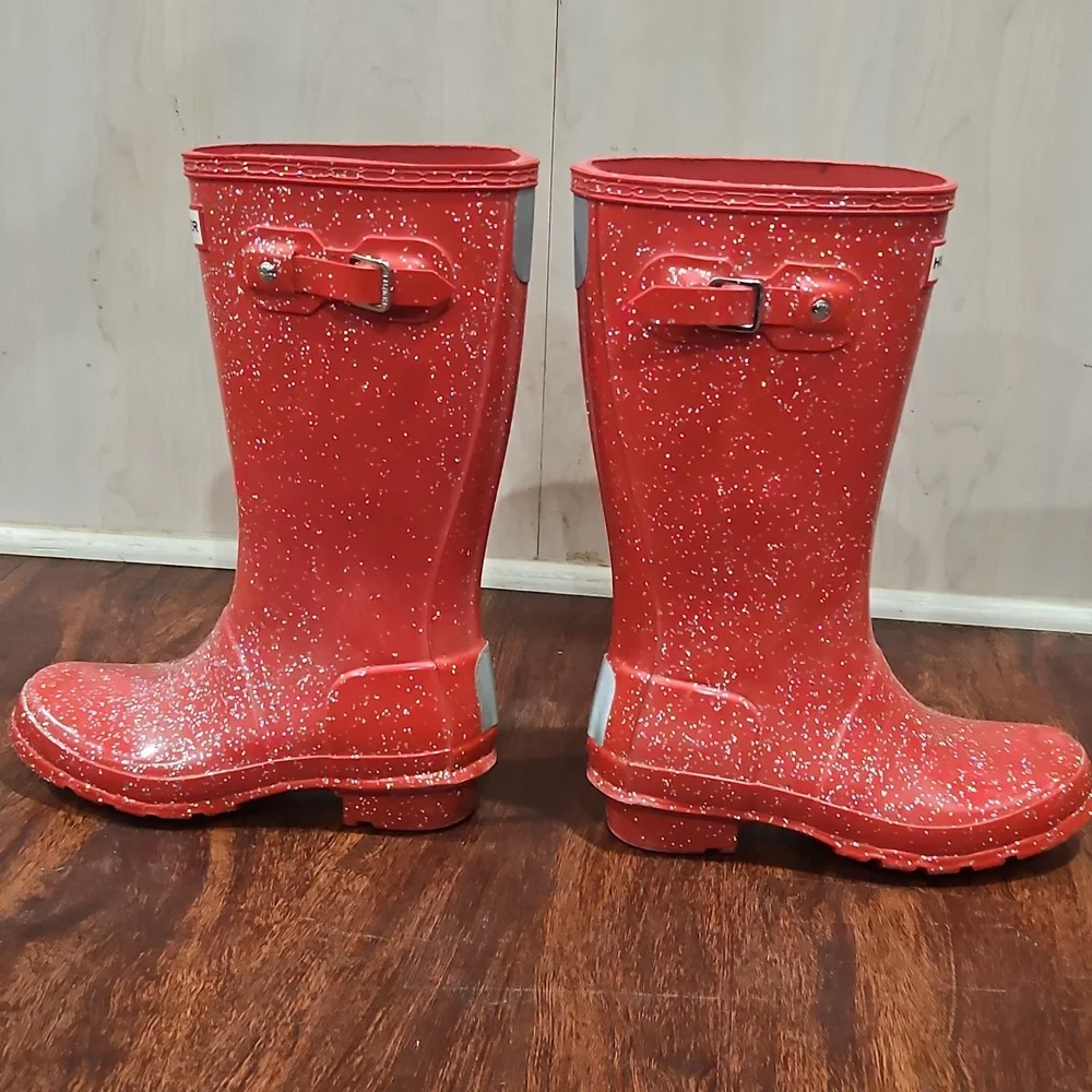 Big Kids Original Giant Glitter Rain Boots size 3